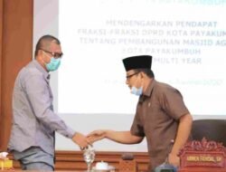 Mayoritas Fraksi Setuju Pembangunan Mesjid Agung Kota Payakumbuh