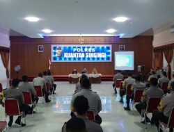 Polres Kuansing Melaksanakan Pelatihan Aplikasi “Silacak” Kepada  Para  Bhabinkamtibmas