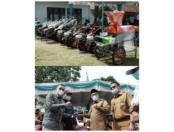 Jefri Masrul, Serahkan 77 Unit Alsintan Kepada Kelompok Tani di Tanah Datar
