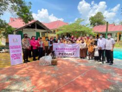 Ketua Bhayangkari Cabang Kuansing dan Pengurus Melaksanakan Bakti Sosial di SLB Desa Jake