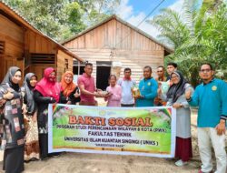 Mahasiswa dan Dosen PWK Kuantan Singingi Kembali Adakan Bakti Sosial