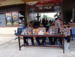 Kapolres Kuansing AKBP Rendra Oktha Dinata, SIK M.Si Ikuti Vidcon Pada Vaksinasi Serentak se Indonesia