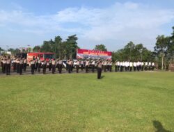 Polres Kuansing Apel Gelar Pasukan Ops Ketupat Lancang Kuning Tahun 2022 di Lapangan Apel Mapolres Kuansing