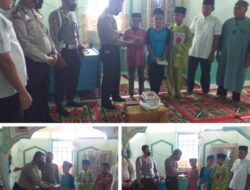 Kapolsek Kuantan Hilir Berikan Bantuan  pada Rumah Tahfizd Al Falah Desa Tanjung Kecamatan Kuantan Hilir Seberang Kuansing