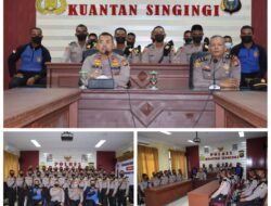 Waka Polres Kuansing Berikan Arahan dan Pembelajaran Kepada Siswa Diktuk Ba Polri SPN Polda Riau T.A 2022 di Polres Kuansing
