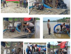 Respon Cepat, Kapolsek Kuantan Mudik Tindak Aktifitas PETI dan Pasang Spanduk Larangan Penambangan Emas Tanpa Izin