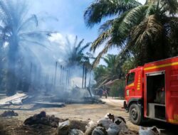 Rumah Sukarseh di Kecamatan Pangean Dilalap Sijago merah