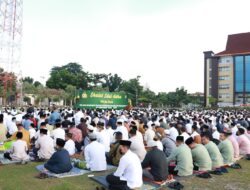 Gandeng PHBI, Polda Riau Gelar Sholat Idul Adha 1443 Hijriah Bersama Masyarakat, 207 Hewan Qurban Didistribusikan