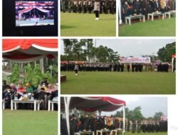 Polres Kuansing Mengikuti Upacara Hari Bhayangkara ke- 76 Secara Virtual, Dipimpin Presiden RI Ir. Joko Widodo