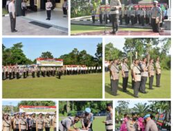 Kapolres Kuansing Pimpin Upacara Serah Terima Jabatan Kasat Reskrim dan 3 Kapolsek di Polres Kuansing