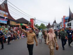 Kota Batusangkar Menjadi Lautan Manusia Dalam Rangka Meriahkan HUT RI ke 77