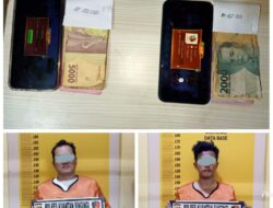 Satreskrim Polres Kuansing Tangkap 2 Orang Pelaku Tindak Pidana Perjudian jenis Higgs Domino memakai Chip