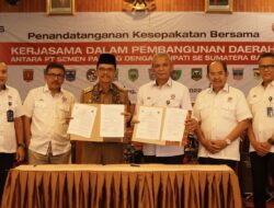 APKASI GANDENG PT SEMEN PADANG, BUPATI SAFARUDDIN DAN DIRUT SP TEKEN MoU
