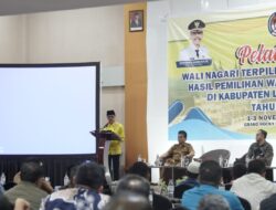 DI PEMBEKALAN 79 WALI NAGARI, BUPATI SAFARUDDIN MINTA WALI NAGARI AGAR TEGAK LURUS DENGAN ATURAN