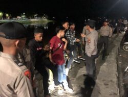 Patroli KRYD, Polres Kuansing Sampaikan Himbauan Kamtibmas dan Ingatkan Prokes