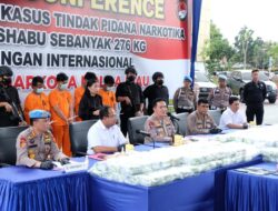 Terbesar Dalam Sejarah Pengungkapan Narkoba Oleh Polda Riau, Berhasil Amankan 276 Kg Sabu dan Bekuk 5 Pelaku