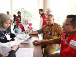 Usai Pimpin Apel Gabungan Bupati Hadiri Donor Darah