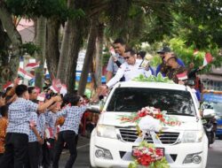 Piala Adipura Untuk Kota Batusangkar Diarak Masuk Kota Batusangkar