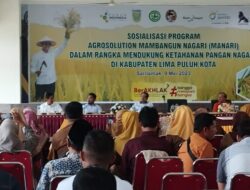 JAMIN KETERSEDIAAN PUPUK, BIBIT DAN PESTISIDA, BUPATI SAFARUDDIN BUKA SOSIALISASI PROGRAM AGROSOLUTION