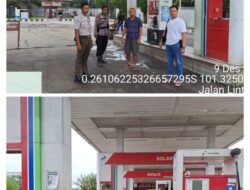 Respon Cepat Polsek Singingi Hilir Lakukan Pengecekan Pendistribusian BBM Bersubsidi di SPBU Koto Baru