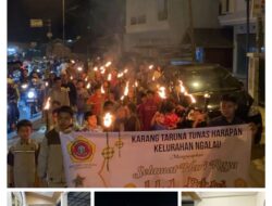 Meriahkan Malam Takbiran, Karang Taruna Tunas Harapan Ngalau Gelar Pawai 1000 Obor