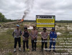 Operasi Peti Kuantan 2025 Hari Ke-12, Polda Riau dan Polres Kuantan Singingi Musnahkan 7 Rakit Peti