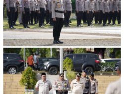 Wakapolda Riau Pimpin Apel Penyambutan Personil BKO Polda Riau Operasi Tepian Narosa Lancang Kuning 2025 di Kuansing