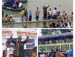 Melly Mike, Kapolda Riau dan Dikha Jajal Pacu Jalur