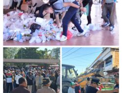 Bupati Dan Kapolres Pimpin Goto Massal Sampah Teluk Kuantan Mulai Terurai