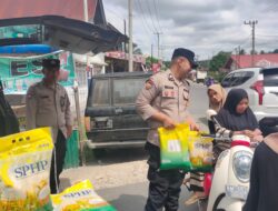 Polsek Hulu Kuantan dan Polsek Cerenti Gelar Operasi Pasar Pangan Murah, Bantu Stabilkan Harga Beras