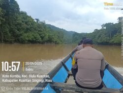 Personil Polsek Hulu Kuantan Laksanakan Patroli Perairan Sampai perbatasan Sijunjung Sumbar