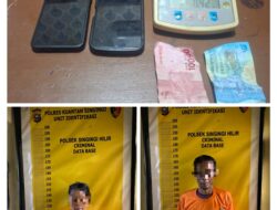 Polsek Singingi Hilir Ringkus Dua Pelaku Narkoba, Seorang Pemasok Masih Diburu