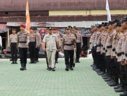 Kapolres Kuansing Pimpin Apel Gelar Pasukan Pengamanan Pacu Jalur Sempena HUT ke-26 Kabupaten Kuantan Singingi