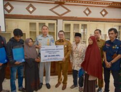 Ahli Waris Korban Kecelakaan di Panyalaian Terima Santunan Jasa Taharja