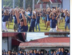 Pegawai dan WBP Lapas Kelas IIA Bukittinggi Laksanakan Senam Bersama