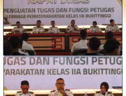 Lapas Kelas IIA Bukittinggi Gelar Rapat Dinas Bersama Seluruh Petugas