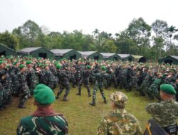 Upacara Penyambutan Prajurit Yonif TP 951/Pandeka Marapi Dihadiri Bupati Tanah Datar