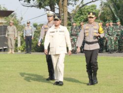 Bupati Suhardiman Pimpin Apel Gelar Pasukan Operasi Ketupat 2026 di Kuansing, Pastikan Mudik Aman dan Lancar