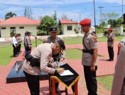 Upacara Sertijab Kasat Reskrim Polres Kep. Mentawai
