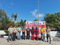 Polsek Singingi Pasang Spanduk Imbauan Larangan Penyalahgunaan BBM Subsidi