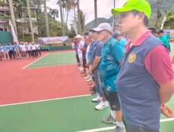 Pembukaan Open Turnamen Tenis HUT Ke-45 PT Bukit Asam Disaksikan Seratusan Petenis