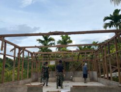 Satgas Karya Bakti Skala Besar Bakti TNI AD Terus Memacu Pembangunan Mushola Al Huda