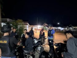 Tim RAGA Polres Kuansing, Jaga Situasi Kamtibmas, Kota Taluk Kuantan Tetap Aman