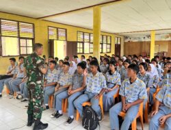 Satgas Karya Bakti TNI Gelar Sosialisasi Bela Negara dan Rekrutmen TNI di Dua Sekolah di Sipora