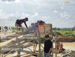 Polsek Kuantan Mudik Tertibkan Lima Rakit PETI di Areal Perkebunan PT KTBM
