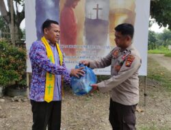 Polsek Kuantan Tengah Hadirkan Program Minggu Kasih di Gereja Santo Antonius, Pererat Kedekatan dengan Masyarakat