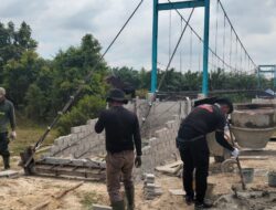 Pembangunan Jembatan Merah Putih Presisi di Kuansing Capai 60 Persen