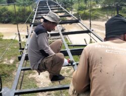 Progres Pembangunan Jembatan Merah Putih Presisi di Kuansing Capai 65 Persen