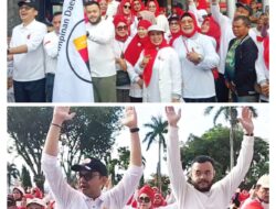 Jalan Sehat dan Senam Masal Gelaran Gebu Minang Kota Padang Diikuti Puluhan Ribu Warga