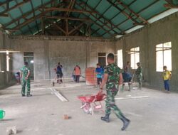 Satgas Karya Bakti TNI AD Tahun 2026 Genjot Rehab Gereja ElBetel, Tahap Pengacian dan Pemasangan Gipsum Terus Dikebut